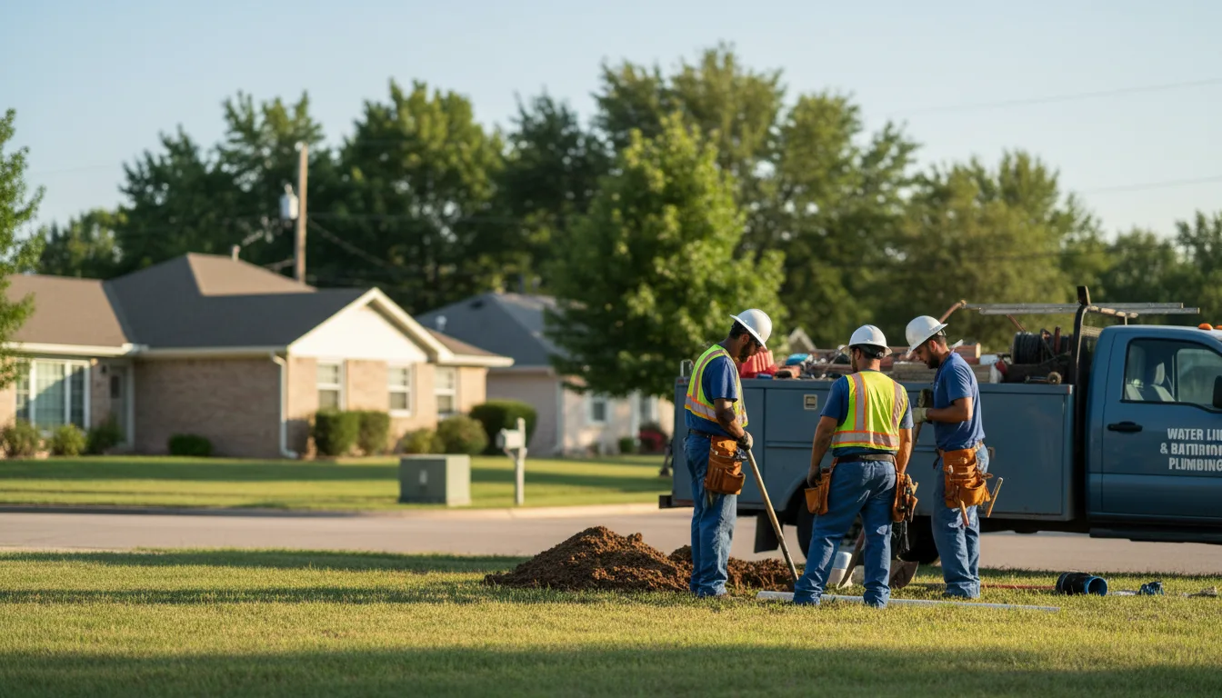 Residential water line and bathroom plumbing service in Louise, MS